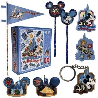 disney magic kingdom 45th anniversary merchandise